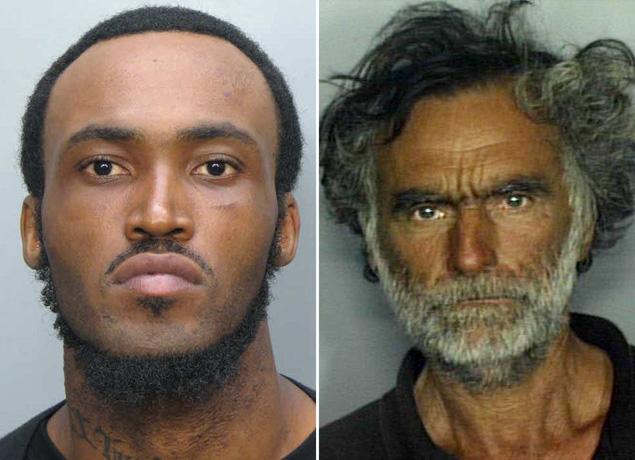 Undated photos made available by the Miami-Dade Police Dept. shows Rudy Eugene, 31 (left), who police shot and killed as he ate the face of Ronald Poppo, 65 (right) during a horrific attack on May 26, 2012.