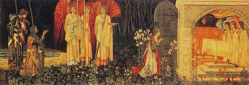 The Attainment: The Vision of the Holy Grail to Sir Galahad, Sir Bors, and Sir Perceval, by William Morris, Edward Burne-Jones, and John Henry Dearle.