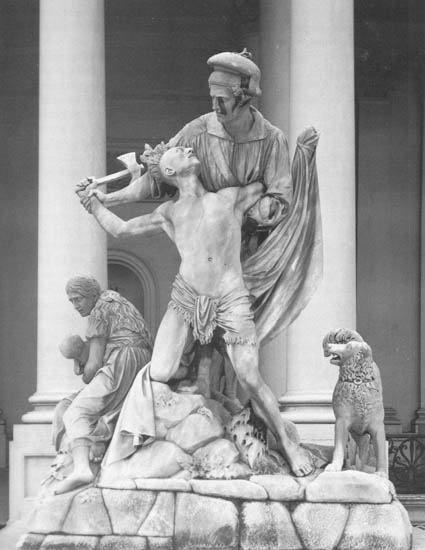 Horatio Greenough’s The Rescue flanked the steps of the US Capitol from 1853 to 1958.