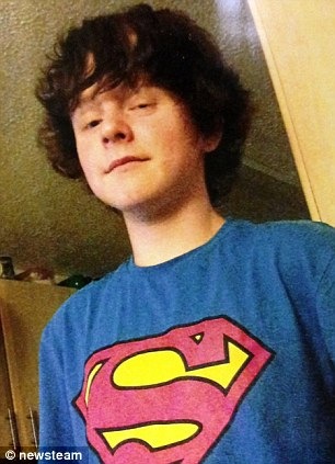 simon at 14, looking scared, after dying his hair. simon at 14, looking scared, after dying his hair.
