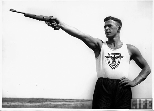 Lamp, one of Germany’s shooters.1936 olympics