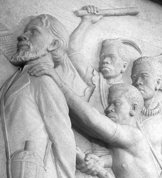 Piet Retief being murdered by savages.