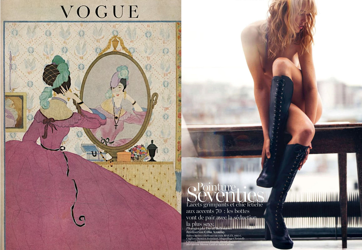 Vogue Magazine, then and now: Using science, a team of researchers has determined that there is a difference between these two images.