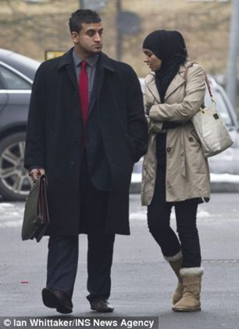 . Raza Khan, 27, and his wife Paramjeet Kaur, 26, are also accused of conspiring to get up to £1million in solicitor referral fees. . Raza Khan, 27, and his wife Paramjeet Kaur, 26, are also accused of conspiring to get up to £1million in solicitor referral fees.