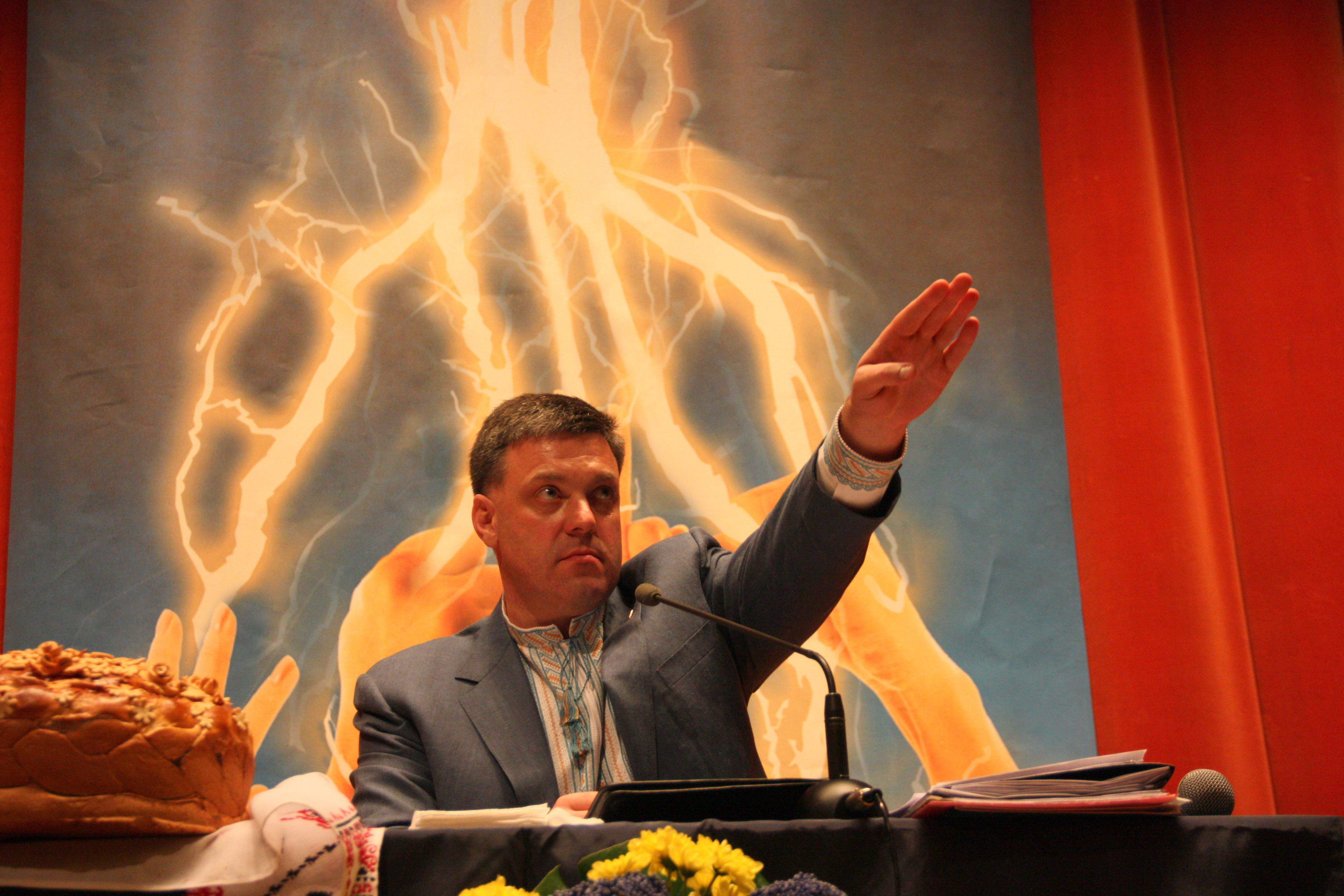 Svoboda party leader Oleh Tyahnybok.