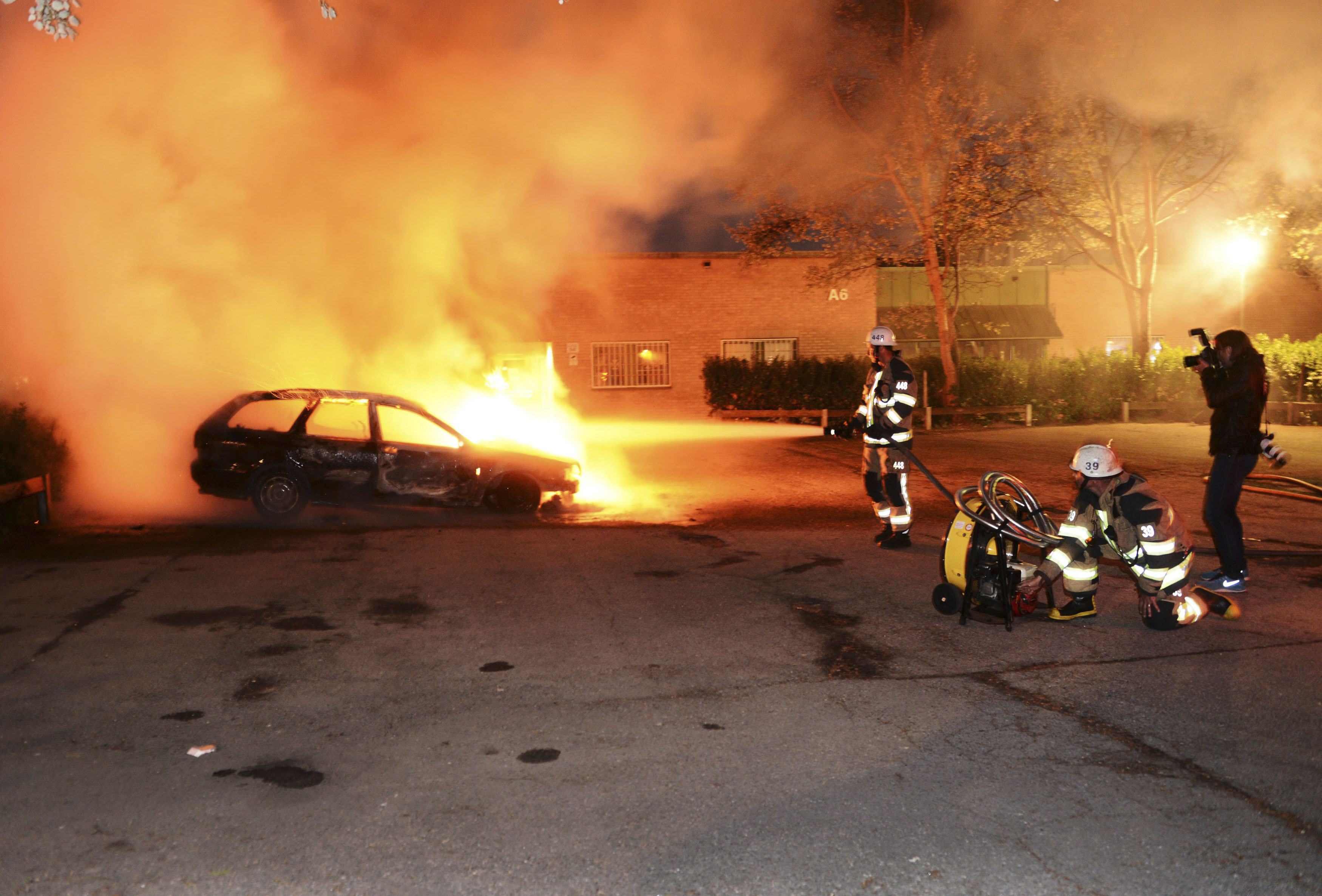 Immigrants often show their gratitude for all of the hard work Swedes do to support them by rioting and burning things.