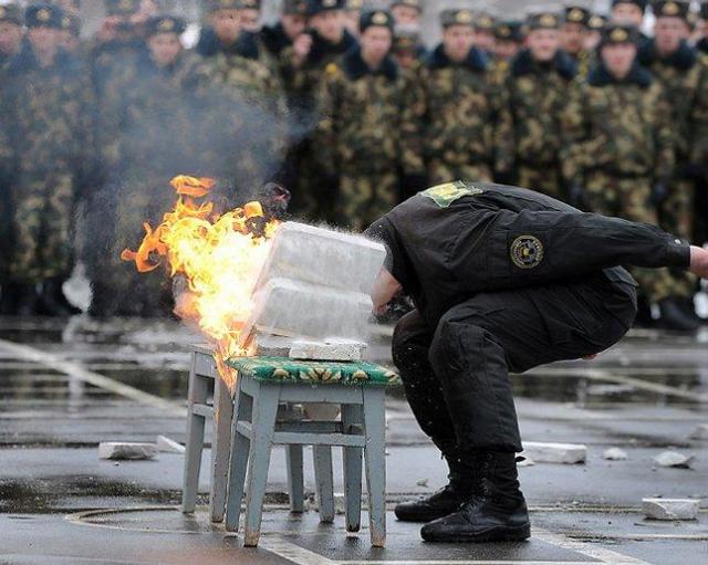 Pffffff. Silly Russians. How do they expect to fight a war without a bunch of men in dresses with breast implants?