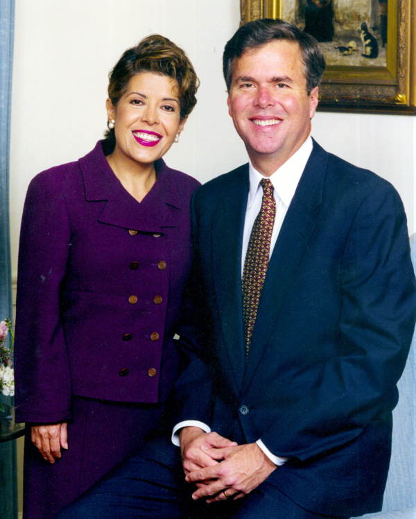 Jeb Bush and his Mexican goblin wife Columba Bush