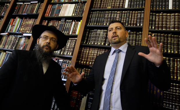 Szegedi Jews it up with his Rabbi, no doubt discussing how to get more gypsies their rights as humans