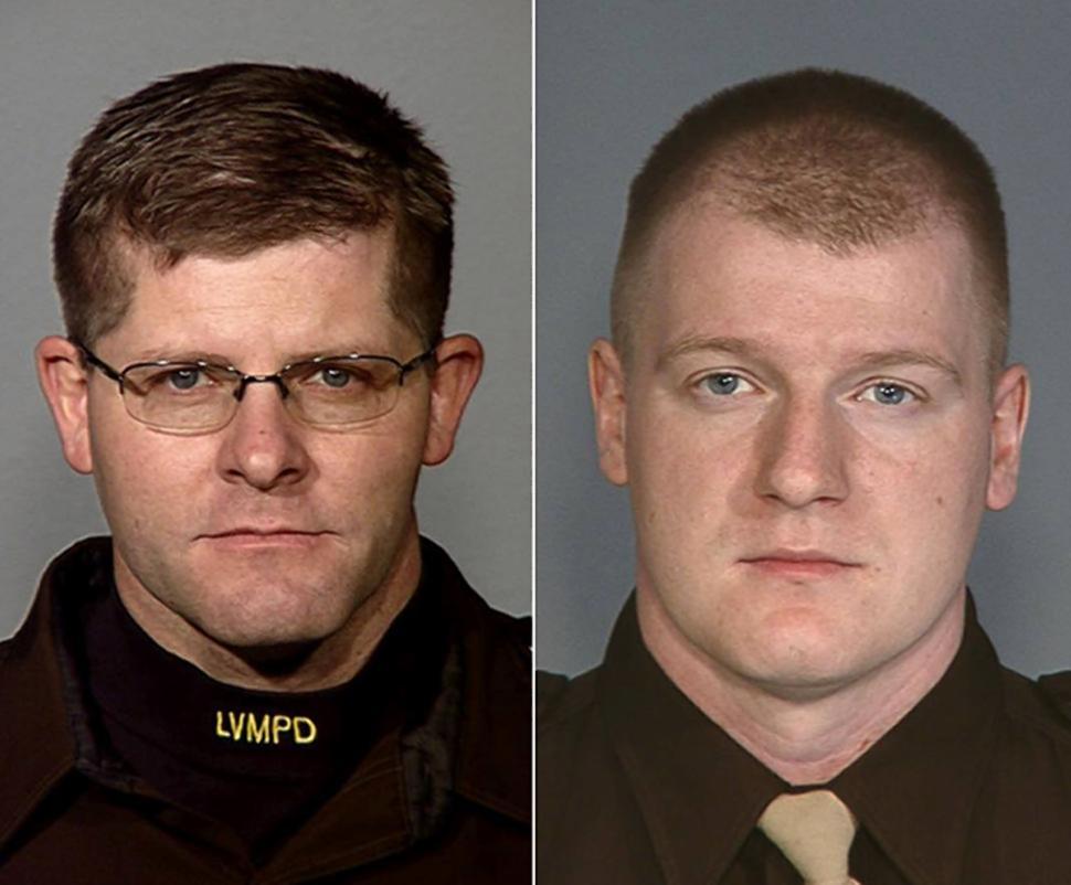 Racist revolution failure: Officers Lyn Beck, 41, and Igor Soldo, 31, both White fathers of White children, simply out having pizza.