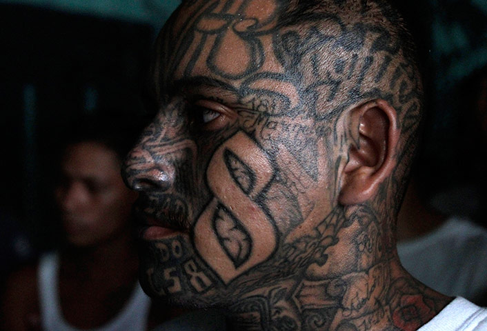 A Mara 18 gang member