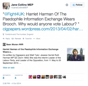 The only available screenshot of the tweet is very small.
