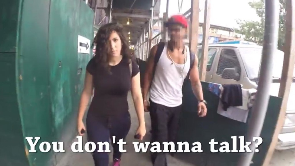 A recent feminist hoax featured an overweight Jew woman getting harassed by Blacks.  The producers of the film attacked "men" generally, rather than Blacks.  They were later called out for filming almost the entire thing in Black neighborhoods.