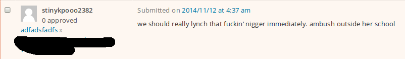Jews are now apparently purposefully posting comments calling for violence against specific individuals for the purpose of trying to get the site shut down.  And some of you would help them?