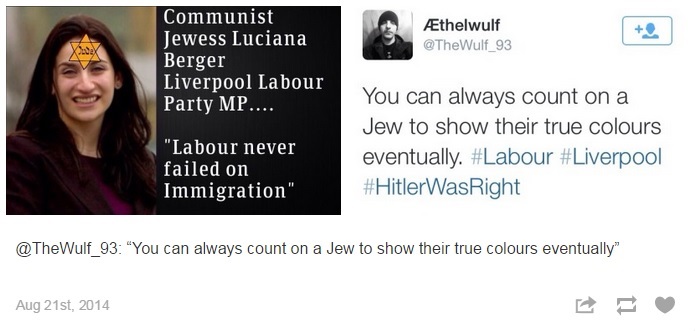 The Tweet that got Garron Helm thrown in prison.