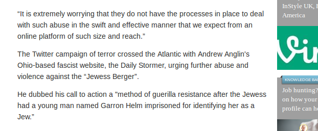 The original text, containing the defamatory attack