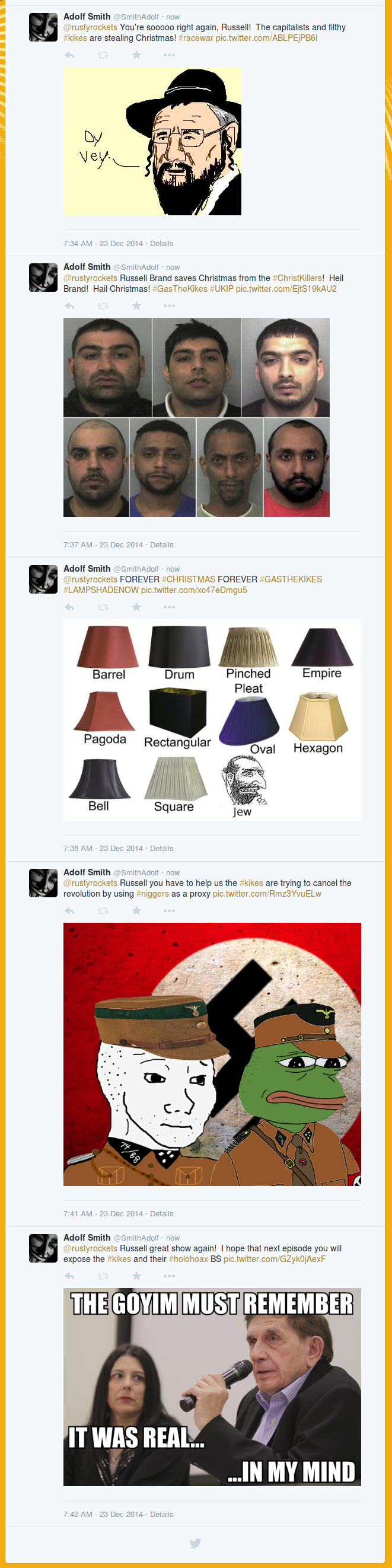 russell brand christmas response
