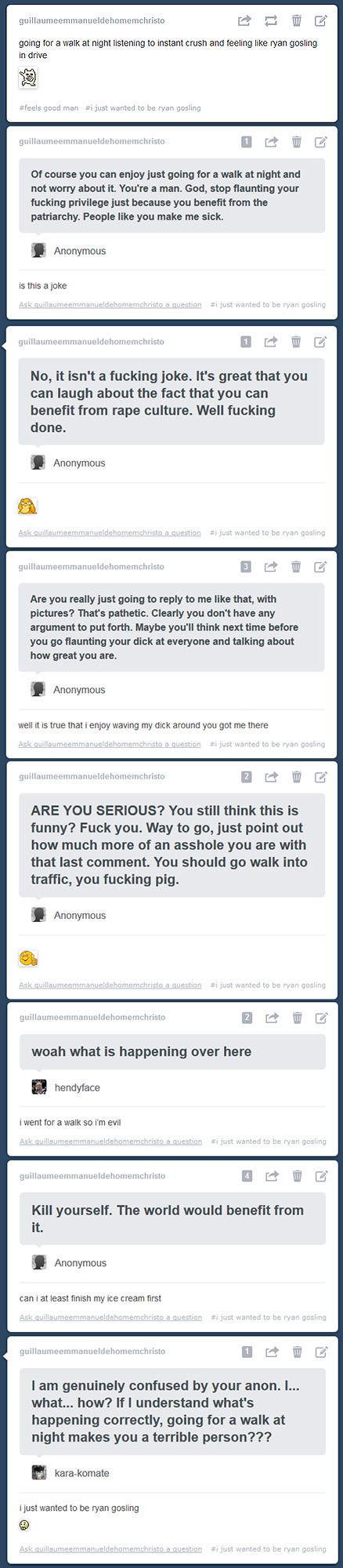 Is it a real SJW or a /pol/ troll. There is no way of knowing and it doesn't matter.