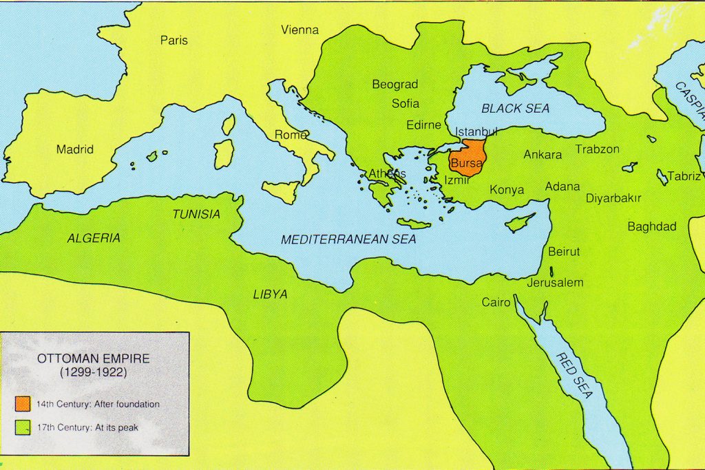 The Ottoman Empire at its height,