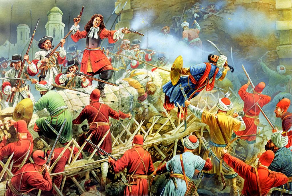 Battle of Vienna. Note: Those people with the towels wrapped around their heads are definitely not Jews.