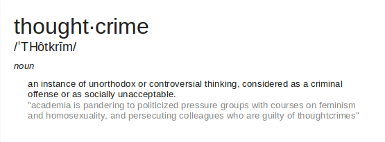 define:thoughtcrime - Google Search