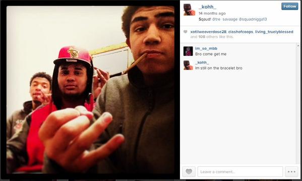 The mainstream media is focusing on images of Robinson throwing up gang signs.