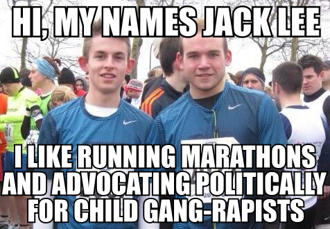 Jack Lee child gang-rape defender marathon