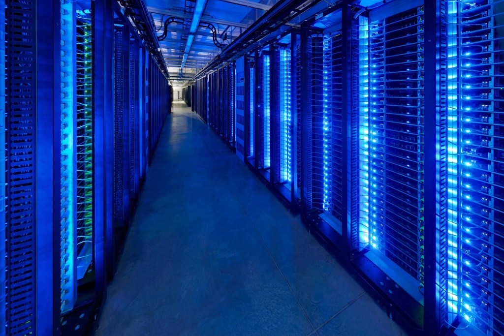 Moving to a futuristic server with a bunch of blue lights and crap.