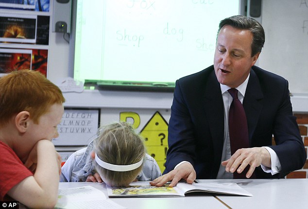 "David Cameron spends a day in kindergarten, exploiting children."