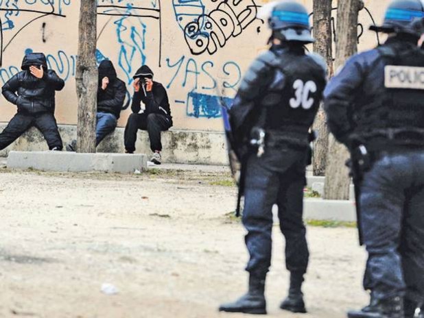 Third generation Arabs in France are still living in ghettos, speaking Arabic, hanging out on the streets looking like this.