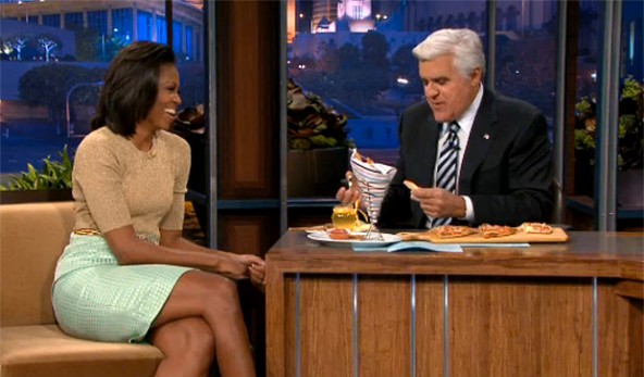 Michelle Obama has done a media campaign promoting vegetarianism, but I guarantee she didn't get leg muscles like that eating beans.