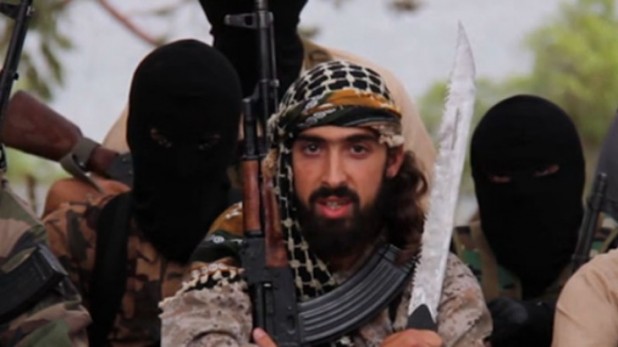 A screen grab from the ISIS video statement.