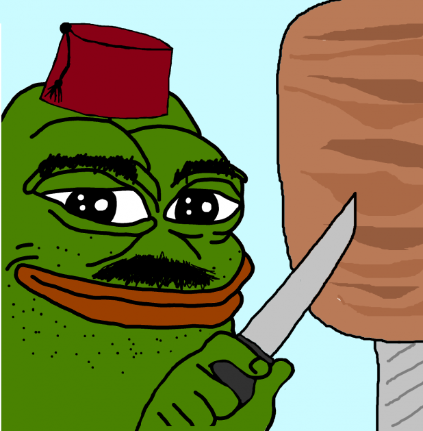 "There is no god but allah and kebab is preferred food."