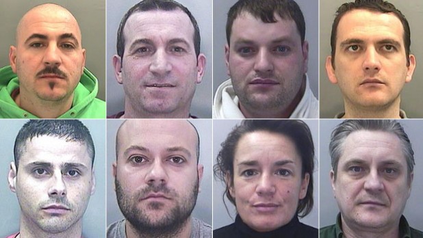 They're everywhere: An Albanian drug gang arrested in Wales last year.