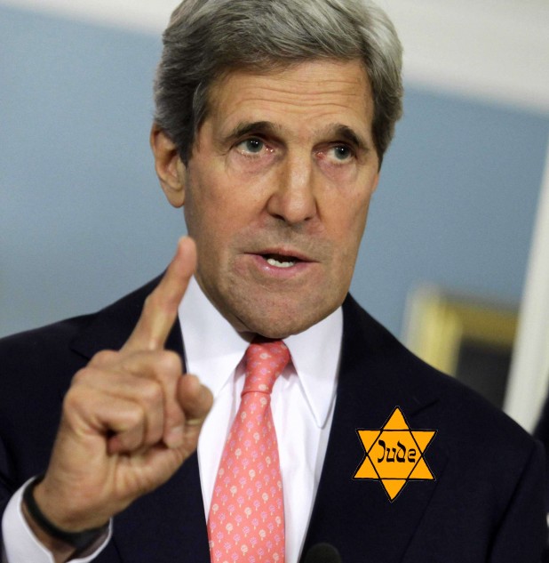 Admitted crypto-Jew Kerry runs the State Department and assisted in the transfer of power to Jews in the Ukraine.