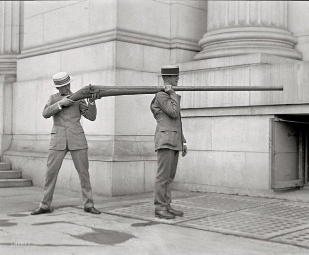Police have not released a specific length of these long guns, though it is believed they were insanely long.