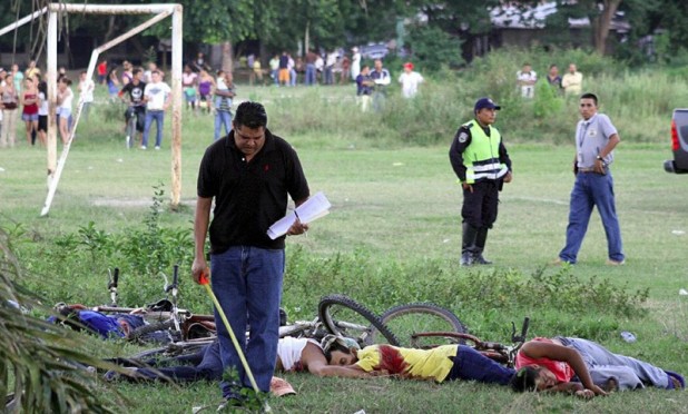 Most murderous city in the world: San Pedro Sula, Honduras.