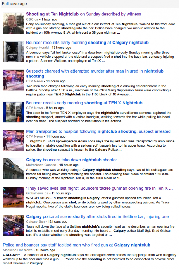Shooting at Ten Nightclub on Sunday...