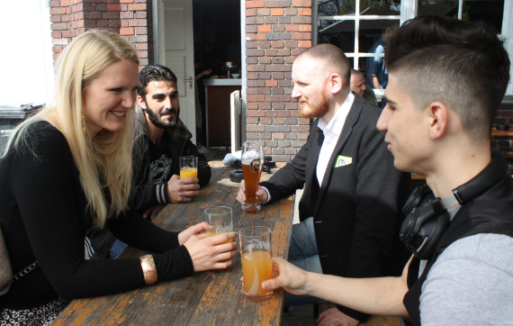 Germany Migrants Making Friends