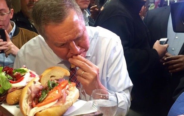 kasich eating slob
